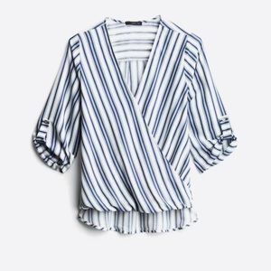 Allan Surplice Roll Tab High Low Blouse. Worn once.